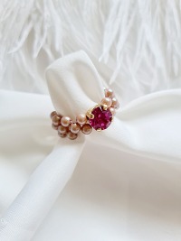 Funkelnde Ringe Luxus Schmuck glänzende Perlen 5