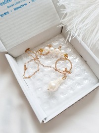 Halskette Gliederkette Süßwasser-Zucht-Perlen Eleganz zeitlose Schönheit 5
