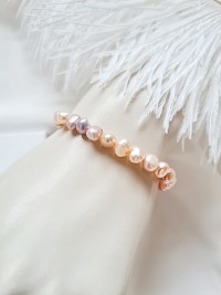 Armbänder | Süßwasser-Zucht-Perlen | rosa | grau | blau 3