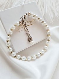 minimalistisches Armband verstellbares Damen-Armband Glaswachsperlen Rocaillesperlen