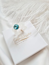 Jadeperlen Ring Kristallring Perlen Ring eleganter Schmuck