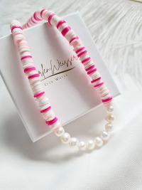modische Halsketten Katsuki-Perlen Süßwasser-Zuchtperlen 9