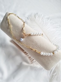 vergoldete Halskette Edelstahl 18k vergoldet Hochzeitsschmuck elegante Halskette Edelstahl