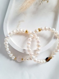 Armbänder | Süßwasser-Zucht-Perlen | Herz-Perle 5