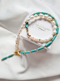 Edle Halskette Süßwasser Perlen Kette elegante Kette 9