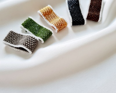 Ringe aus Miyuki Delica Perlen handgefertigt hochwertige Materialien - langlebig nachhaltige