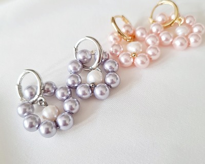 Swarovski Crystal Perlenohrringe Frauen Accessoire Elegante Ohrringe Damen Schmuck