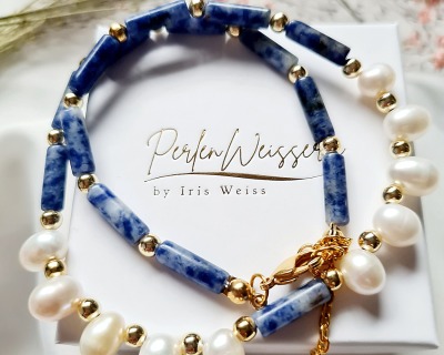 Perlen Halskette Süßwasserperlen Ketten - traumhafte Perlen schöne Perlen Halskette für