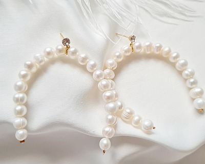 Ohrringe aus Süßwasser Zucht Perlen Edelstahlstecker Perlen Schmuck - Elegante Perlenohrringe