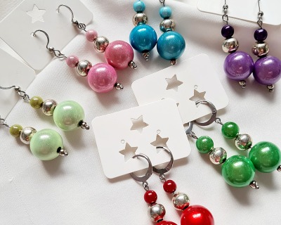 bunte Ohrringe sommerliche Ohrringe Miracle Beads Ohrringe hochwertige Accessoires -