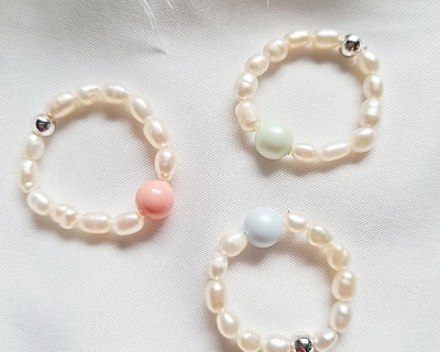 Edle Ringe Süßwasser-Zuchtperlen Swarovski Pearls Eyecatcher Luxus - Perlen Schmuck