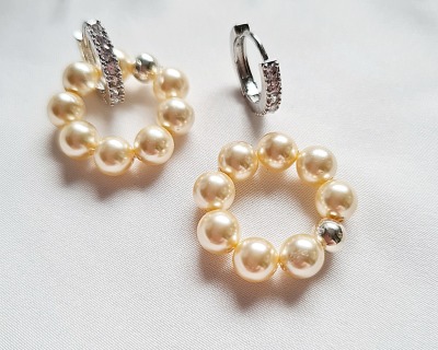 Perlen Ohrringe Perlen Schmuck Geschenke für Frauen - Hochwertige Ohrringe eleganter Schmuck