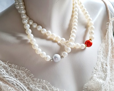 Halskette Svea - Halskette aus Kunststoffperlen mit Miracle Beads - Business-Look