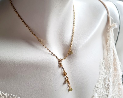 Edle Halsketten für Damen Ketten vergoldete Gliederketten - goldene Kette kleine Herzenkette