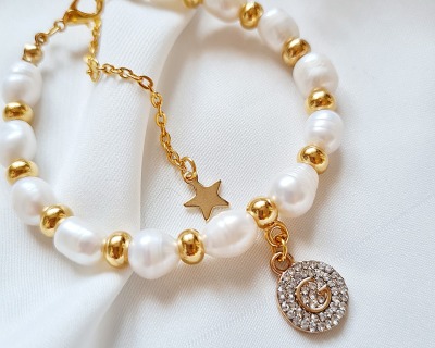 Armband Glitzern wunderschönes Armband Weiß gold - Armband für Frauen besondere