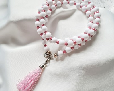 Farbige Perlenketten Acrylkette farbenfrohe Kette Quaste - Frauenkette Mädchenaccessoires