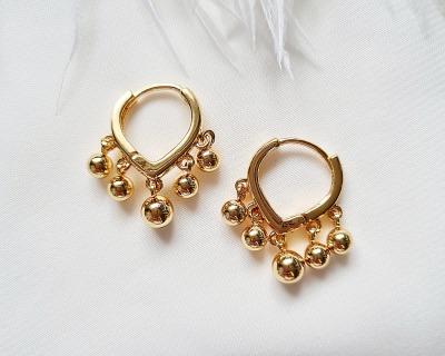 Ohrringe vergoldeter Edelstahl Perlen Brautschmuck - hochwertige Qualität Perlen Schmuck