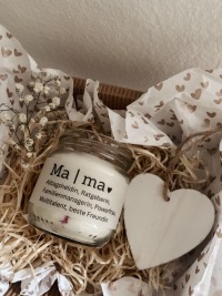 Muttertagsgeschenk | Mama Kerze | Kerze im Glas | Geschenkset 2