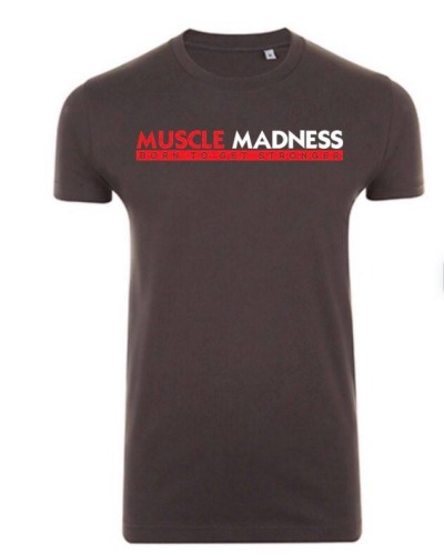 Herren Muscle T-Shirt - Fitness Shirt Grau Herren