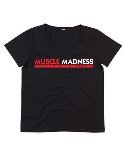 Muscle U-Neck Shirt Schwarz - T-Shirt Tiefer U Ausschnitt Herren