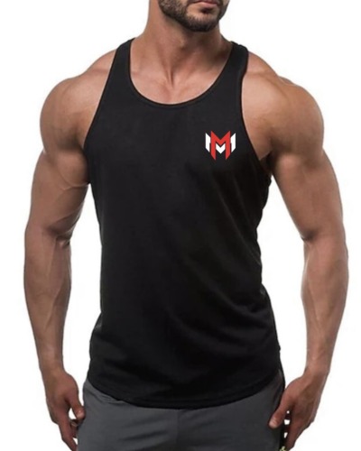 Tank Top Madness - Herren Sport Top Schwarz Muscle Shirt Bodybuilding