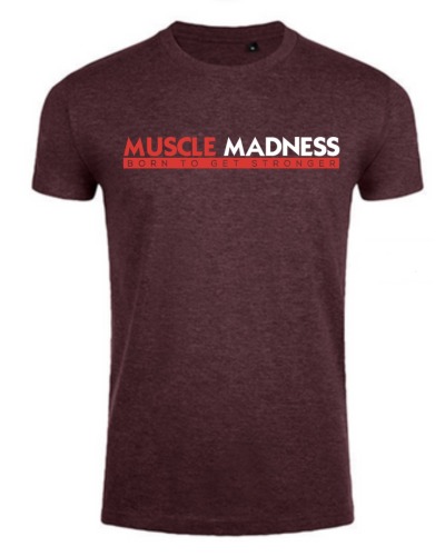 Herren Muscle T-Shirt - Sportshirt Herren Weinrot Bodybuilding