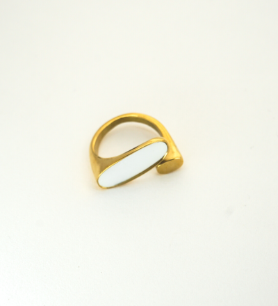 Goldener Ring Roselyn - Goldener Statement Ring Roselyn Edelstahl 18K Vergoldung