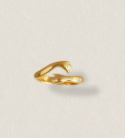 Goldener Ring Spread-Love - Ring Spread-Love aus Edelstahl 18K Vergoldung