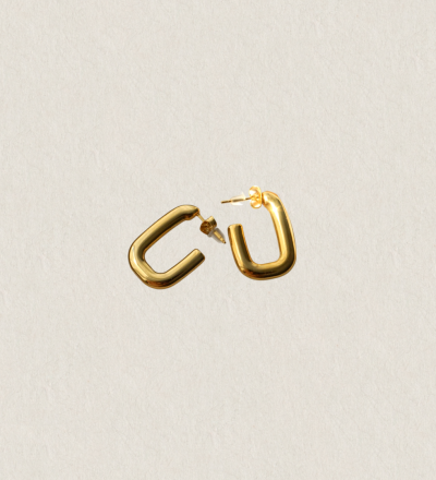 Goldene Hoop Ohrringe Nezuko - Goldene Ohrringe Nezuko aus hochwertigem Edelstahl mit 18K Vergoldung