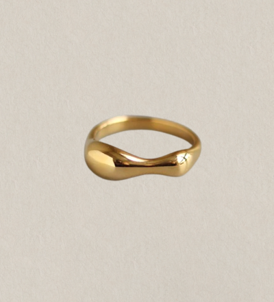 Goldener Ring Taro - Goldener Ring Taro Edelstahl 18K Vergoldung
