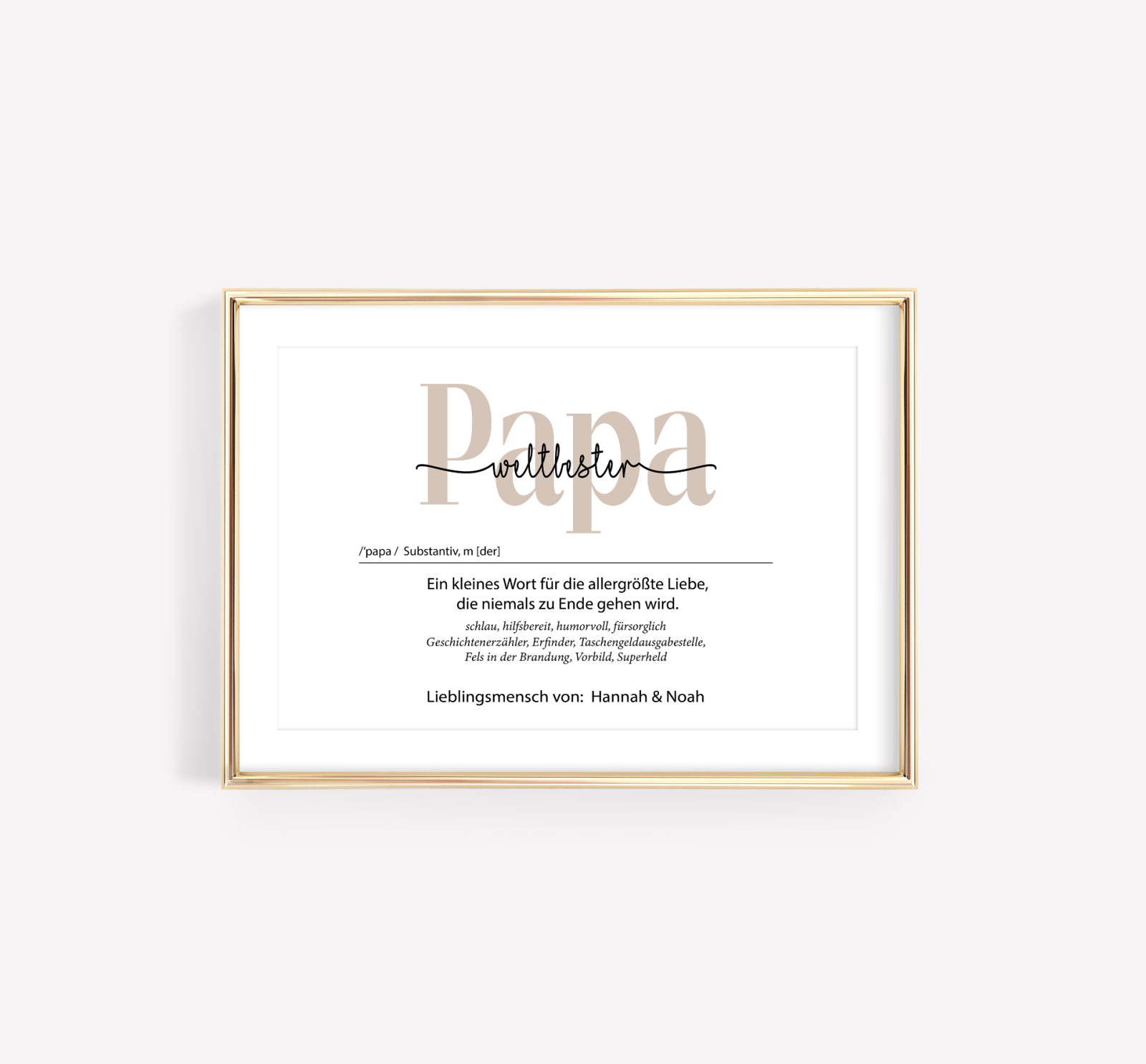 Personalisiertes Poster, Vatertag, Geschenk für Papa, Geschenkidee