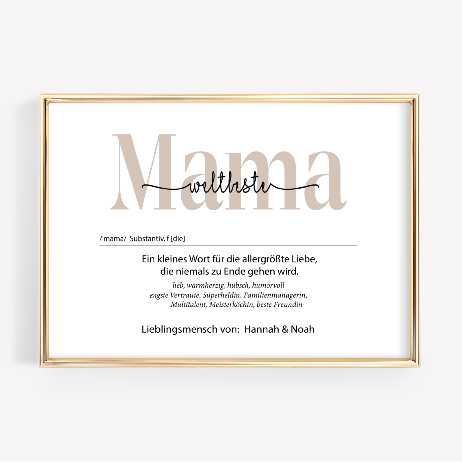 Personalisiertes Poster, Muttertag, Geschenk für Mama, Geschenkidee