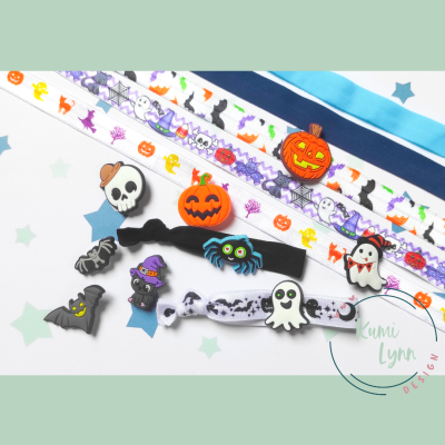 elastisches Armband mit Halloween Figuren und Motiven