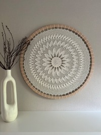 Exclusive Mandala Wanddekoration, Durchmesser 60 cm, Farbe Natur 9