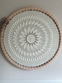 Exclusive Mandala Wanddekoration, Durchmesser 60 cm, Farbe Natur 10