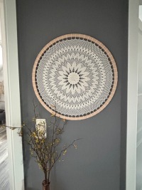 Exclusive Mandala Wanddekoration, Durchmesser 60 cm, Farbe Natur 12