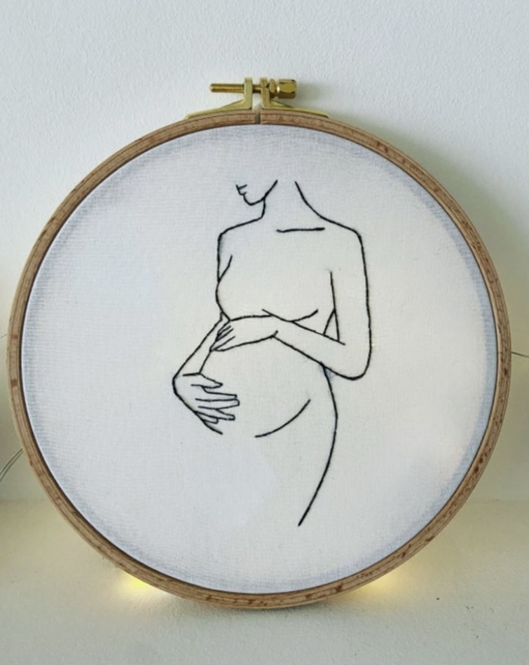 Stickbild Schwangerschaft
