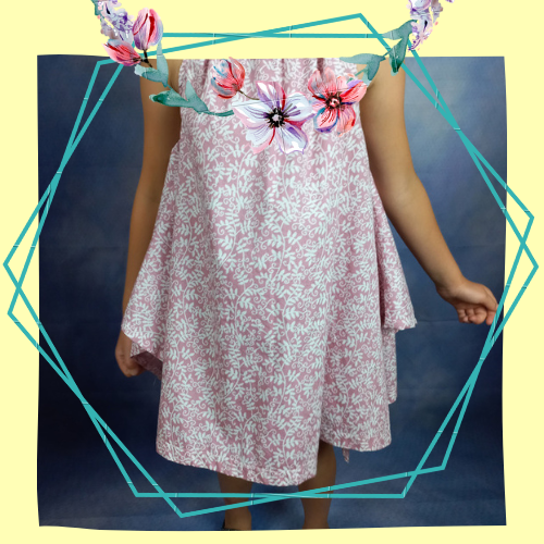 Federsanft - knielanges Sommerkleid - Zipfelkleid - Hängerchen - mit Trägern zum Binden 6