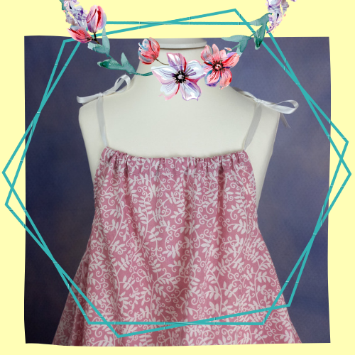 Federsanft - knielanges Sommerkleid - Zipfelkleid - Hängerchen - mit Trägern zum Binden 2