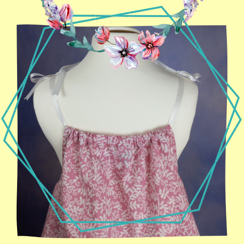 Federsanft - knielanges Sommerkleid - Zipfelkleid - Hängerchen - mit Trägern zum Binden 3