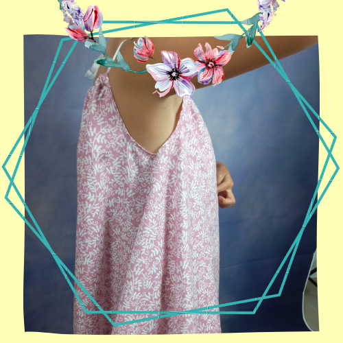 Federsanft - knielanges Sommerkleid - Zipfelkleid - Hängerchen - mit Trägern zum Binden 8