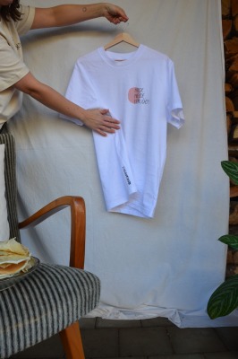 T Shirt weiß aus Biobaumwolle - FriedeFreudeEierkuchen