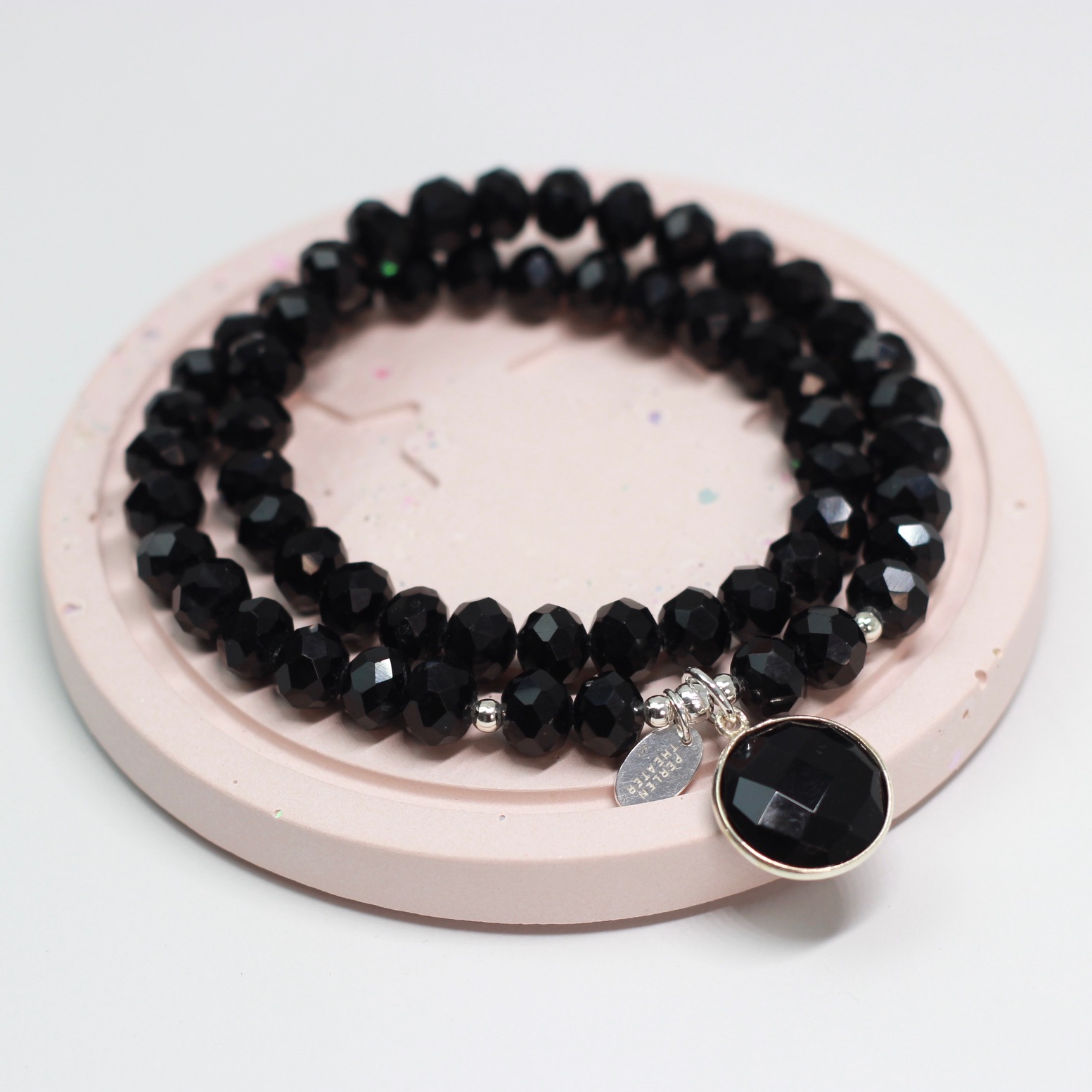 Armband mit Onyx Edelstein Anhänger und 925 Silber 3