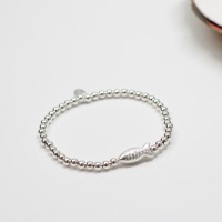 Kugelarmband aus 925 Silber mit Fisch