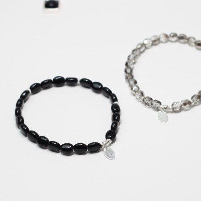 Armband böhmische Perlen - Black