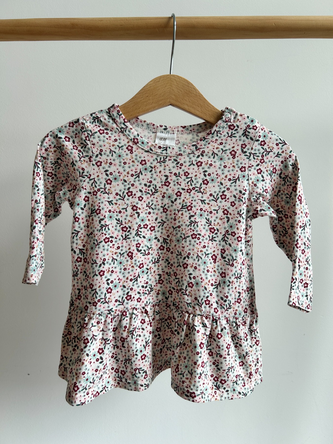 Jersey-Kleid mit Blumen - Größe 68