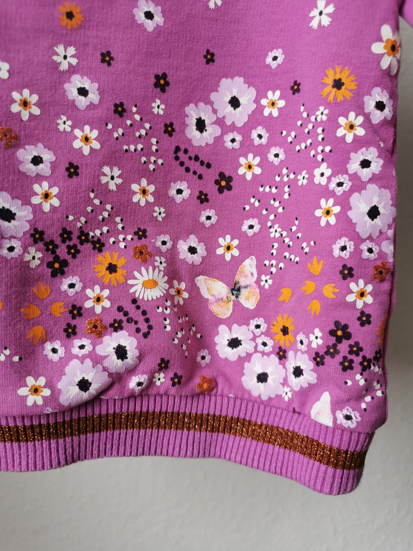 Long-Sweatshirt mit Blumenprint - Größe 92/98 2
