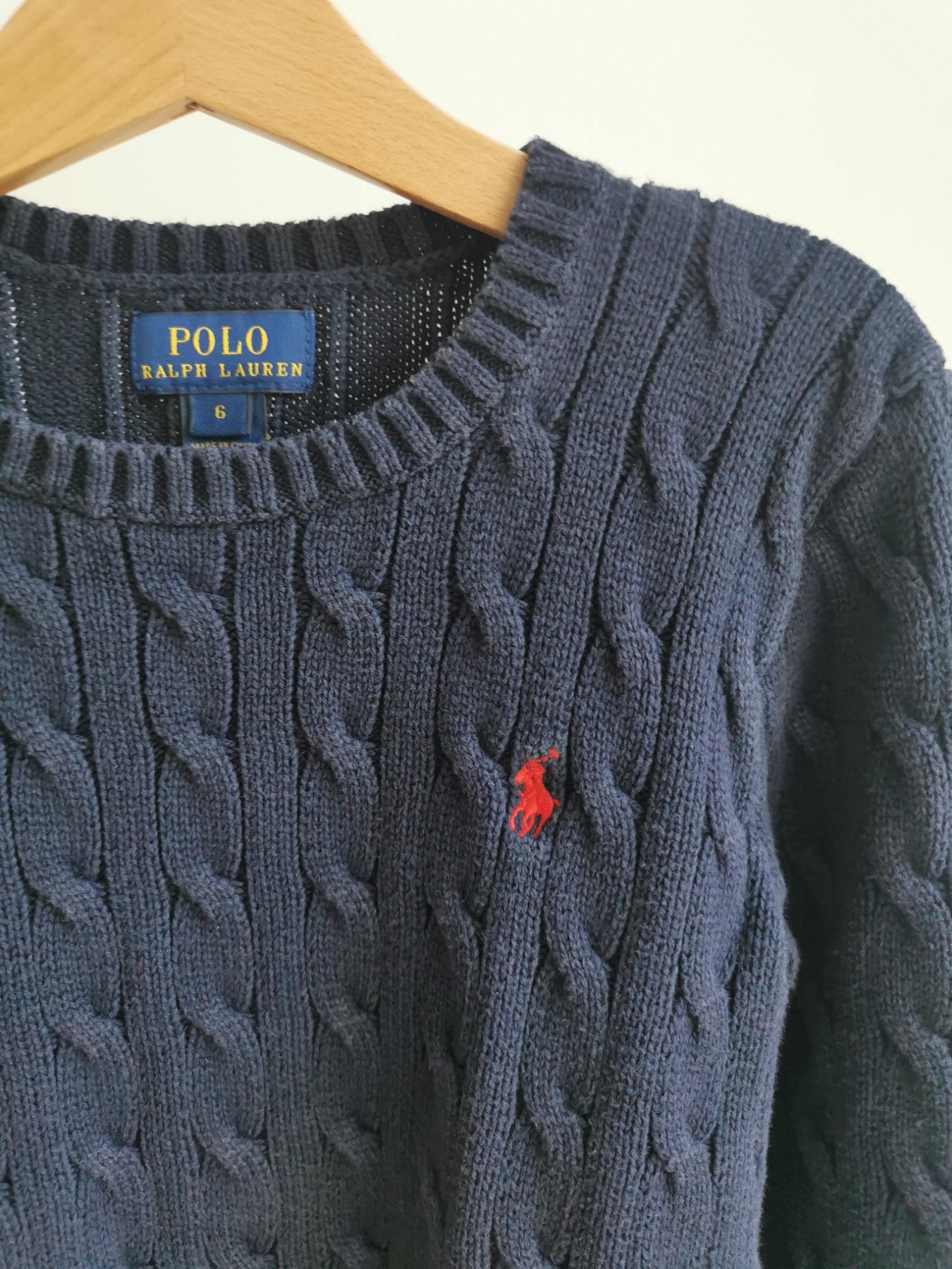 Pullover mit Zopfmuster - Größe 116 6A 2