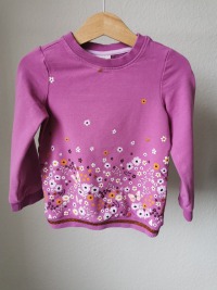 Long-Sweatshirt mit Blumenprint - Größe 92/98