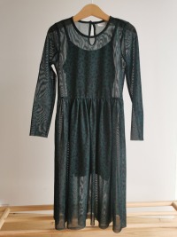 Schickes Kleid mit Chiffonlage - Größe 116
